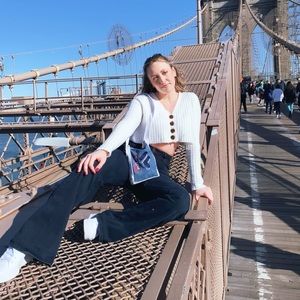 Abercrombie & Fitch - high waist bell bottom jeans